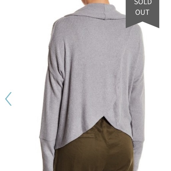 Lucky Brand Cowl Neck Surplice Back Pullover - Picture 2 of 6